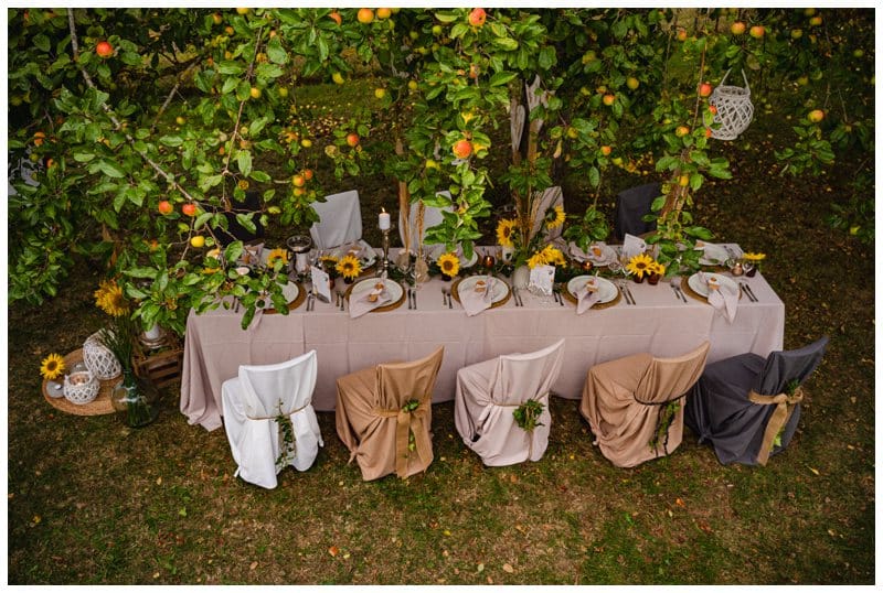 Hochzeit feiern im Garten
