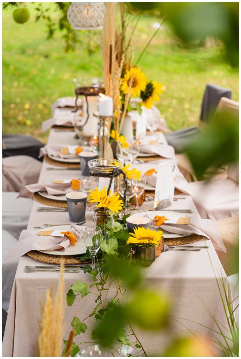 Hochzeit feiern im Garten