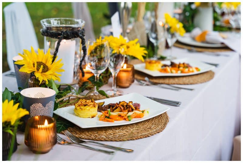 Hochzeit feiern im Garten