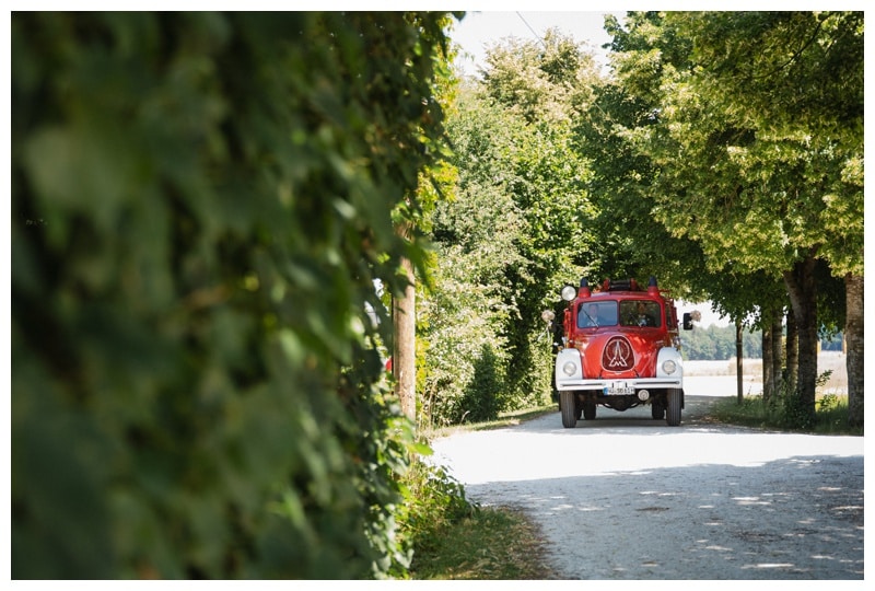 Feuerwehrauto als Brautauto Ulm
