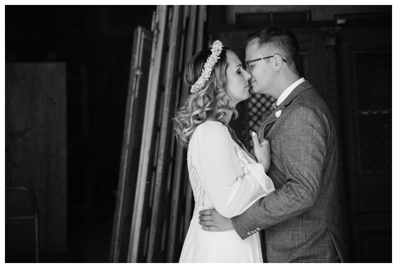 Schwarz-Weiss Foto Hochzeitsfotograf Edenhausen Krumbach