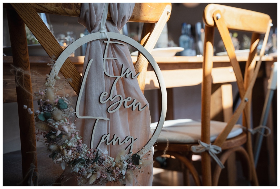 Detailfoto Brauttisch Inspiration. DIY
